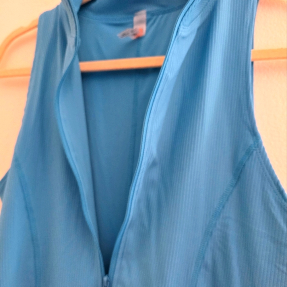 Mono B Teal Sleeveless Zip-Front Mini Dress - Picture 4 of 7